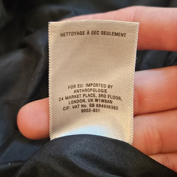 Anthropologie Elevenses Jacket Size 4 Black White Textured Moto Zip Wool blend - Picture 8 of 11